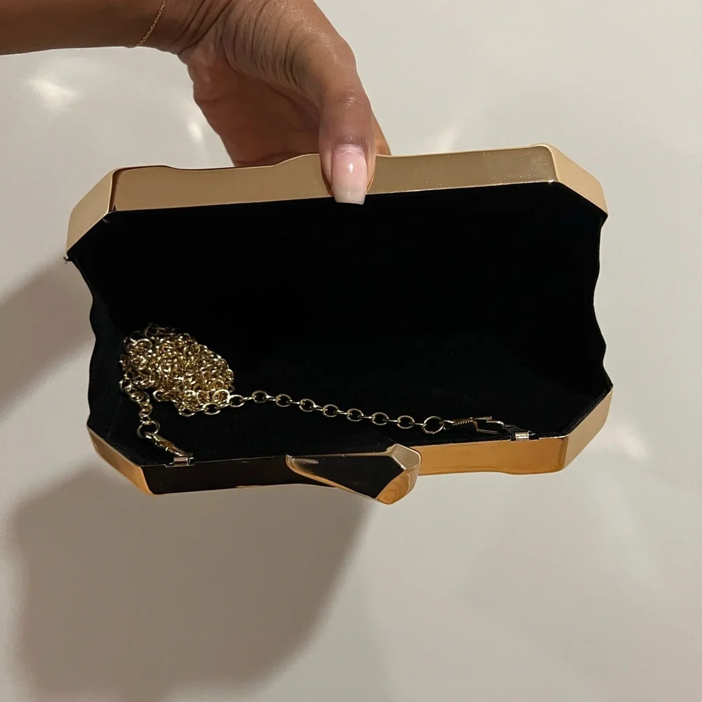 Gold Geometric Clutch - Picture 4 of 4